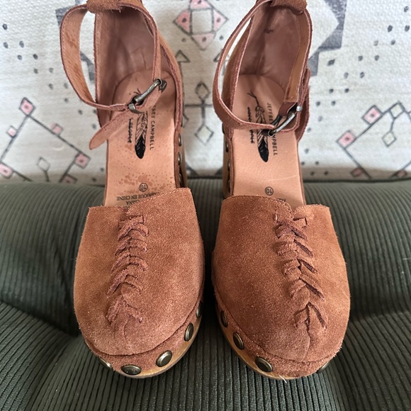 Free People x Jeffery Campbell Suede  Clog Heels - Picture 5 of 8